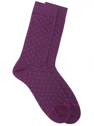 socks with dots purple