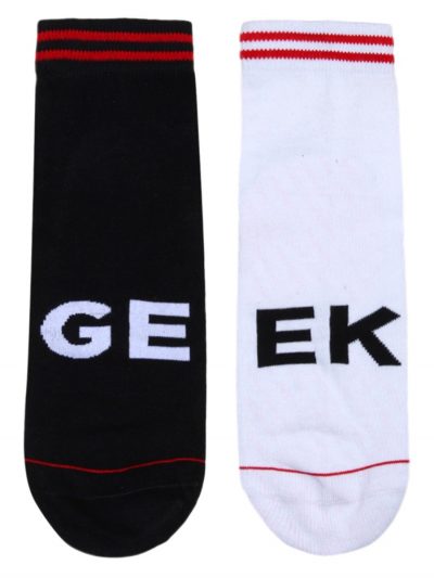 black and white geek socks