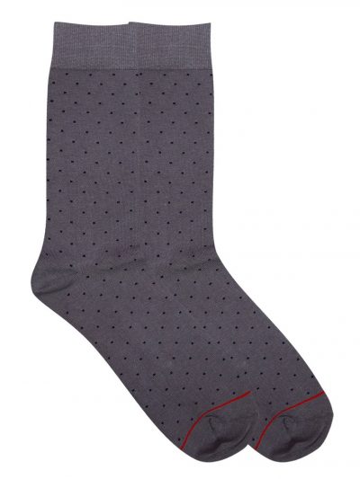 socks with dots grey