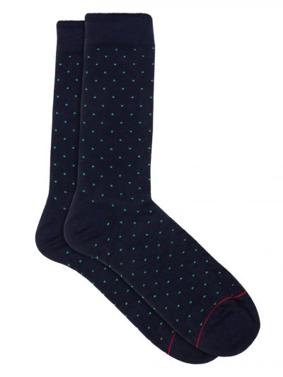socks with dots navy